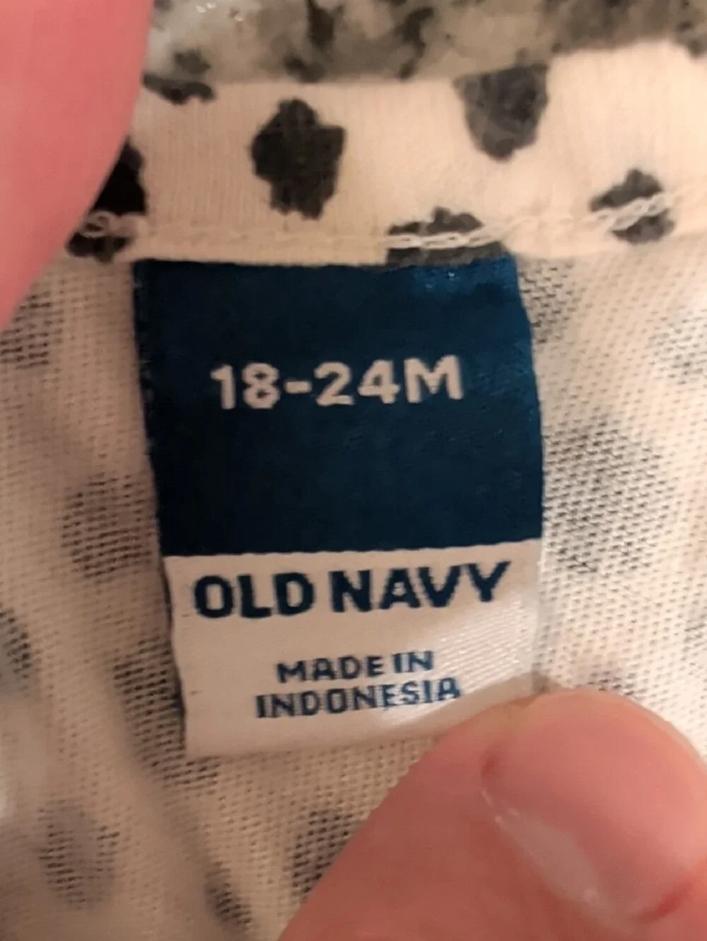 Old Navy Black and White Dalmatian Print Girls Romper